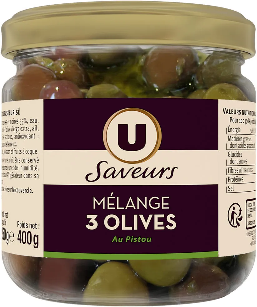 Mélange 3 olives au pistou