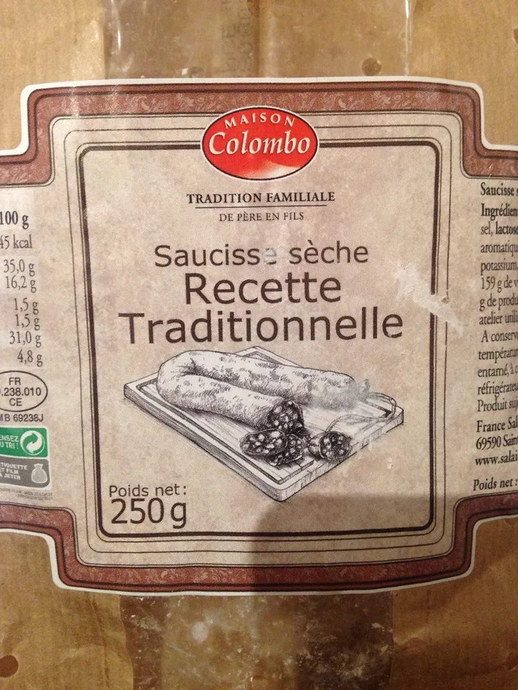 Saucisse sèche Recette Traditionnel