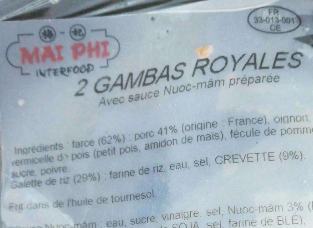 Samoussa gambas
