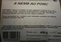 6 nems au porc