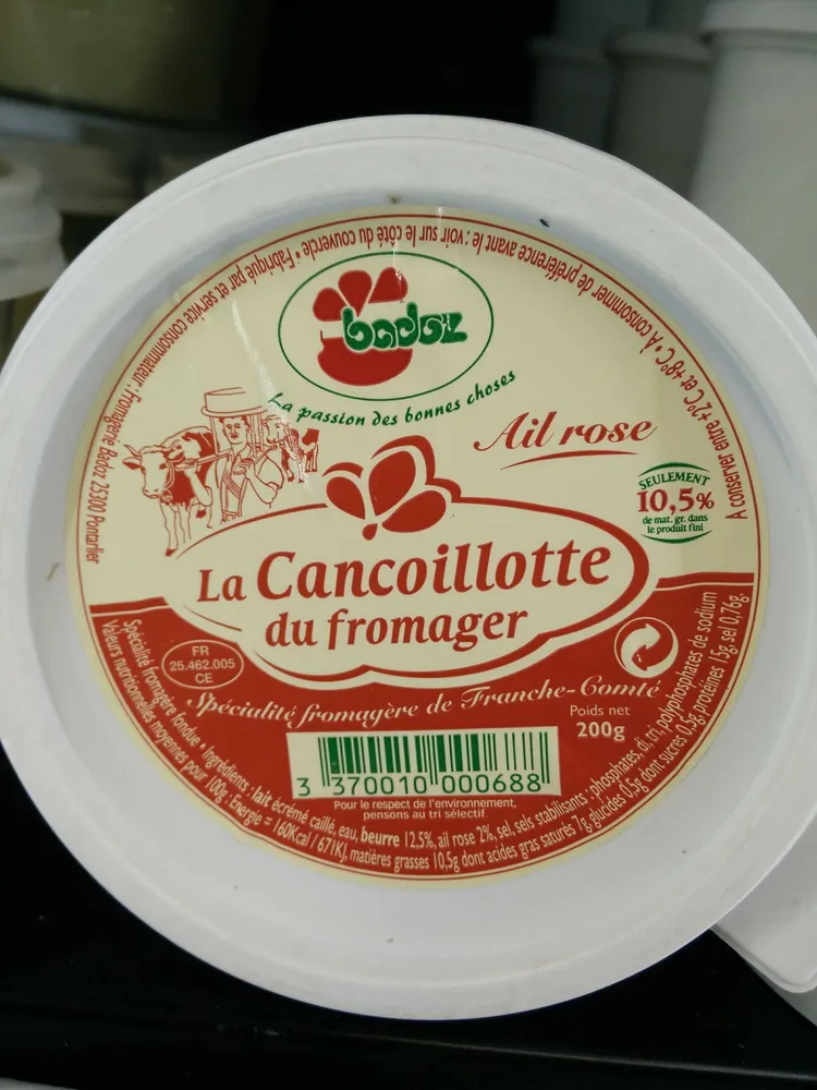 Cancoillotte du Fromager A l'Ail Rose  200g