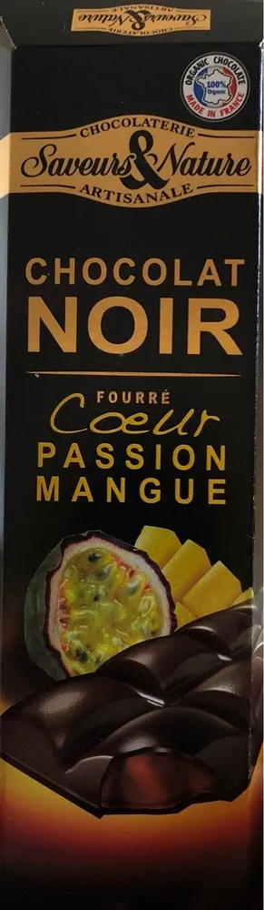 Chocolat Noir 70% Fourre Coeur Passion Mangue