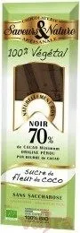 Chocolat noir 70% Sucre de fleur de coco