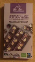 Chocolat au lait Noisettes du Piemont