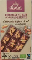 Chocolat au lait cacahuètes & fleur de sel de Guérande