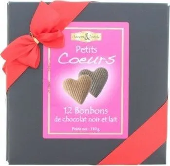 Assortiment De Chocolats Petits Coeurs 125G