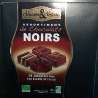 Assortiments de chocolats noirs