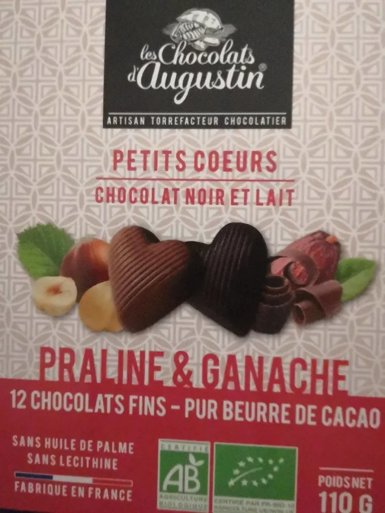 Petits cœurs chocolat noir et lait