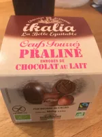 Oeufs fourrés praliné enrobés de chocolat au lait