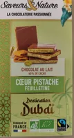 Chocolat coeur pistache feuilletine