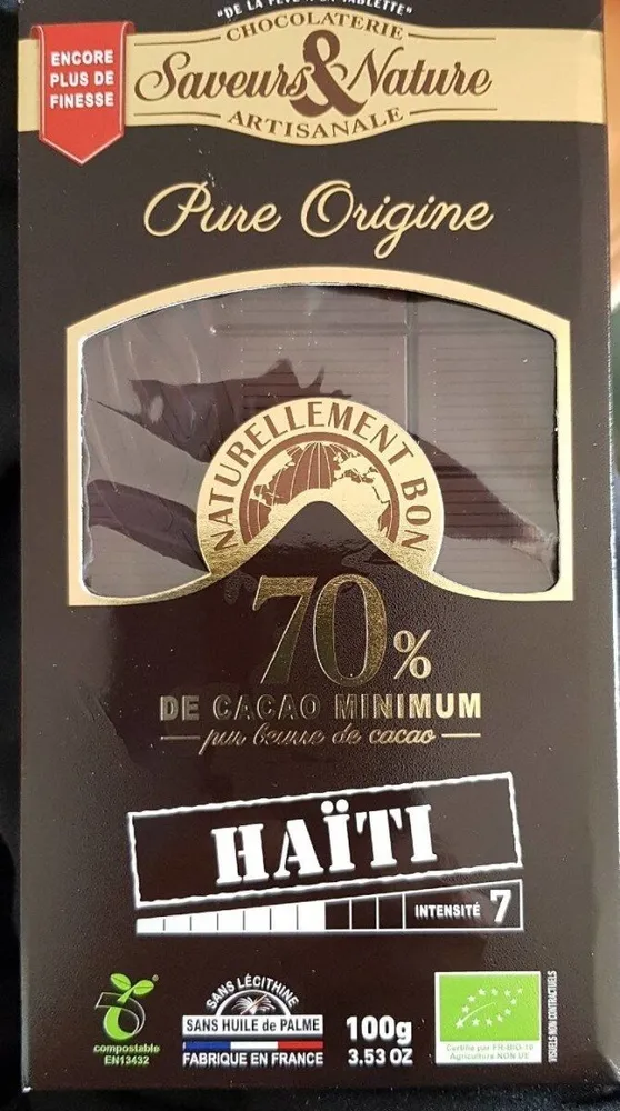 Chocolat 70% Cacao Haiti