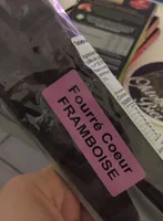 Chocolat noir fourré coeur framboise