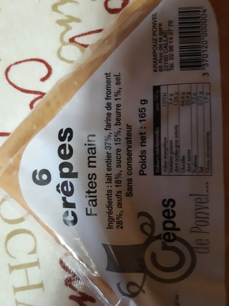 6 crêpes faites main