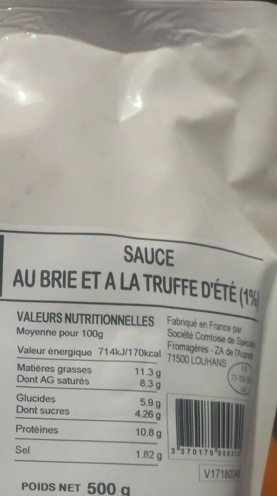 Sauce au brie et à la truffe 1%
