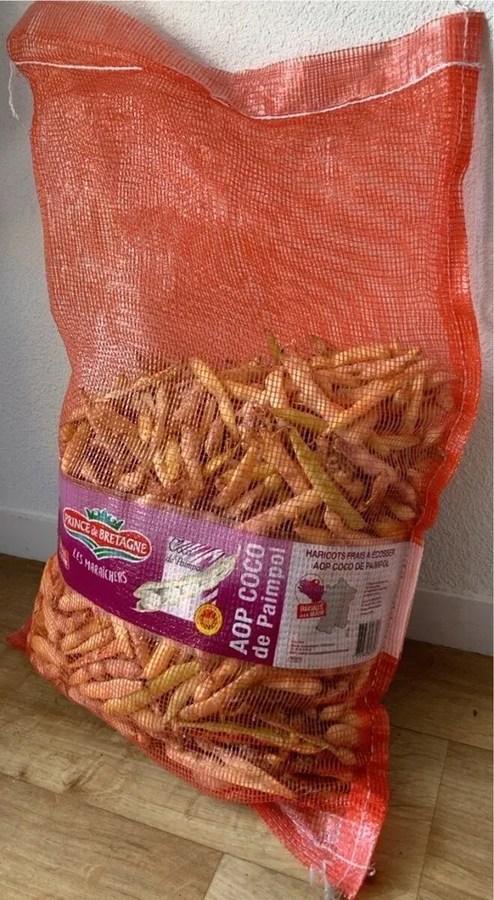 Haricots frais a écosser aop coco de paimpol