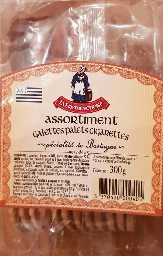 Assortiment galettes la mets cigarettes