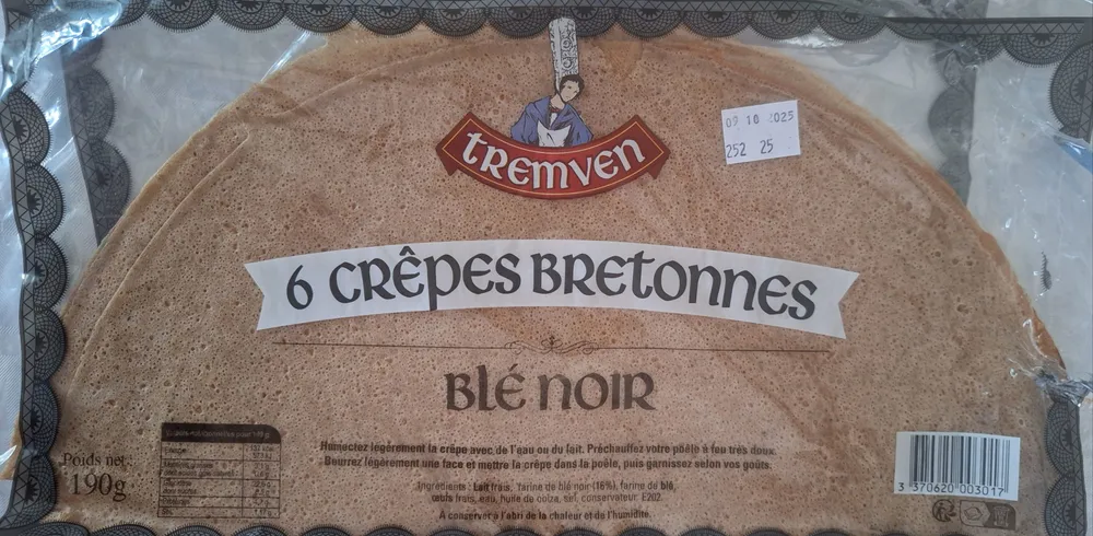Crêpes Bretonnes de Blé Noir x 6