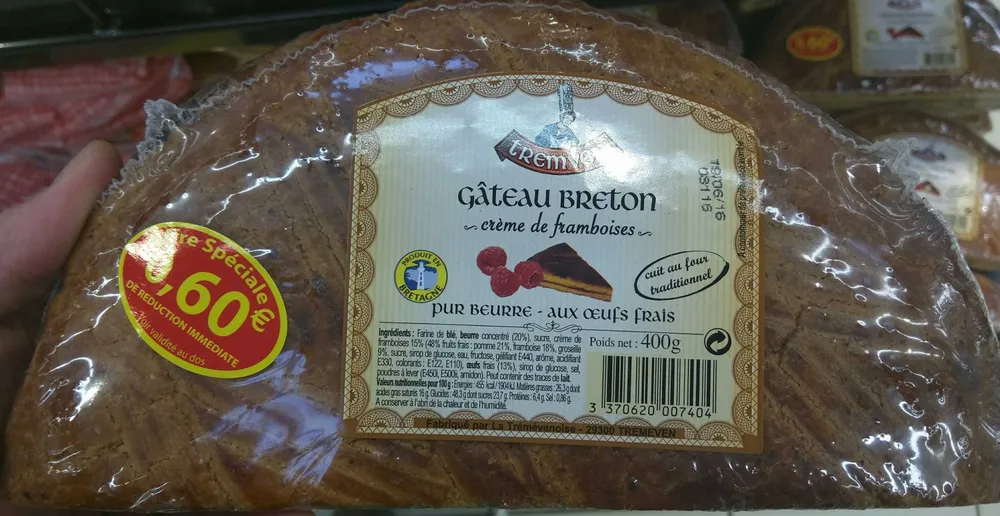 Gâteau breton Crème de Framboises
