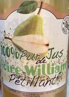 100% pur jus de Poire Williams Pétillant