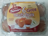 6 Gros Oeufs Frais de Martinique