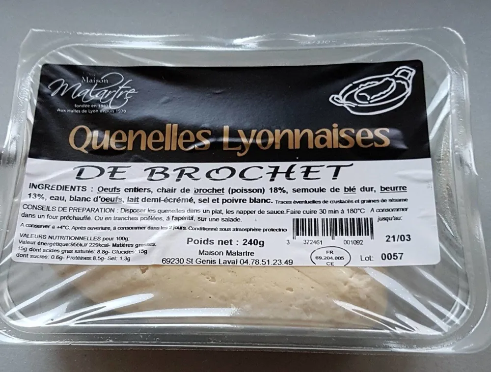 Quenelles Lyonnaises de brochet