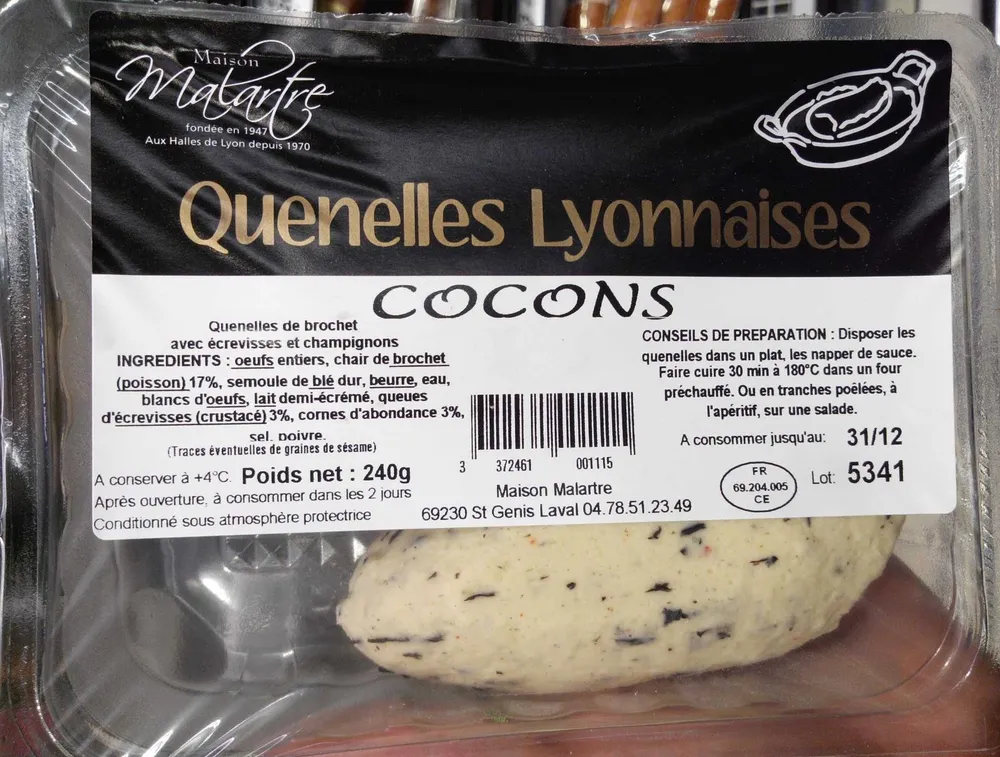 Quenelles lyonnaises cocons
