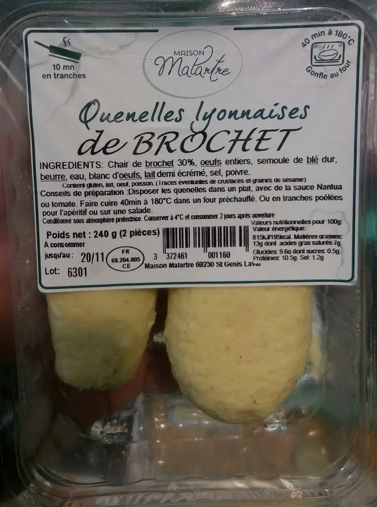 Quenelles lyonnaises de brochet