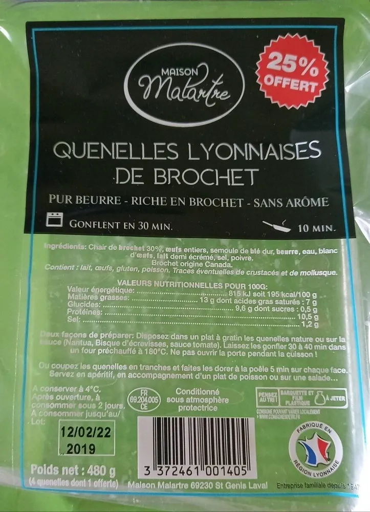 Quenelles lyonnaises de brochet