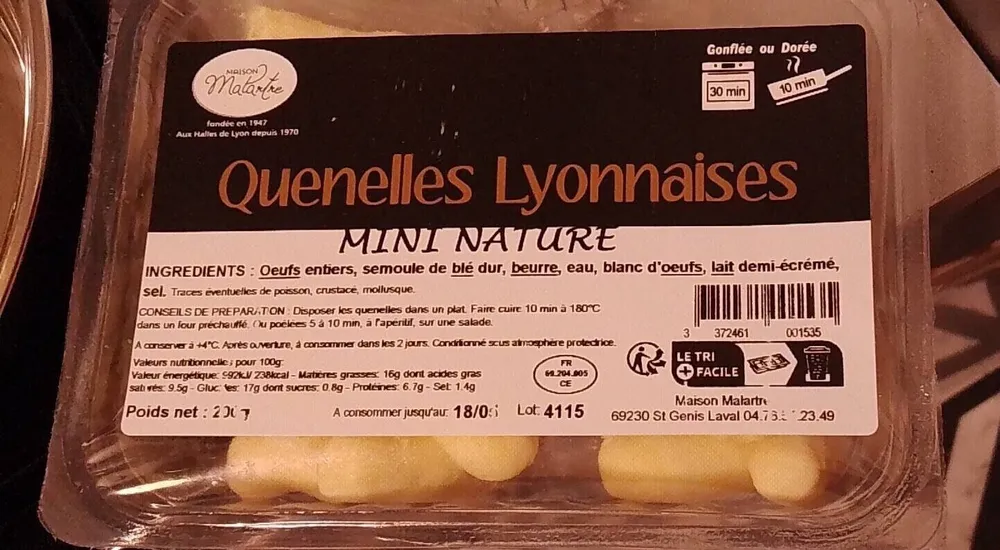 Quenelles lyonnaises Maison Malartre