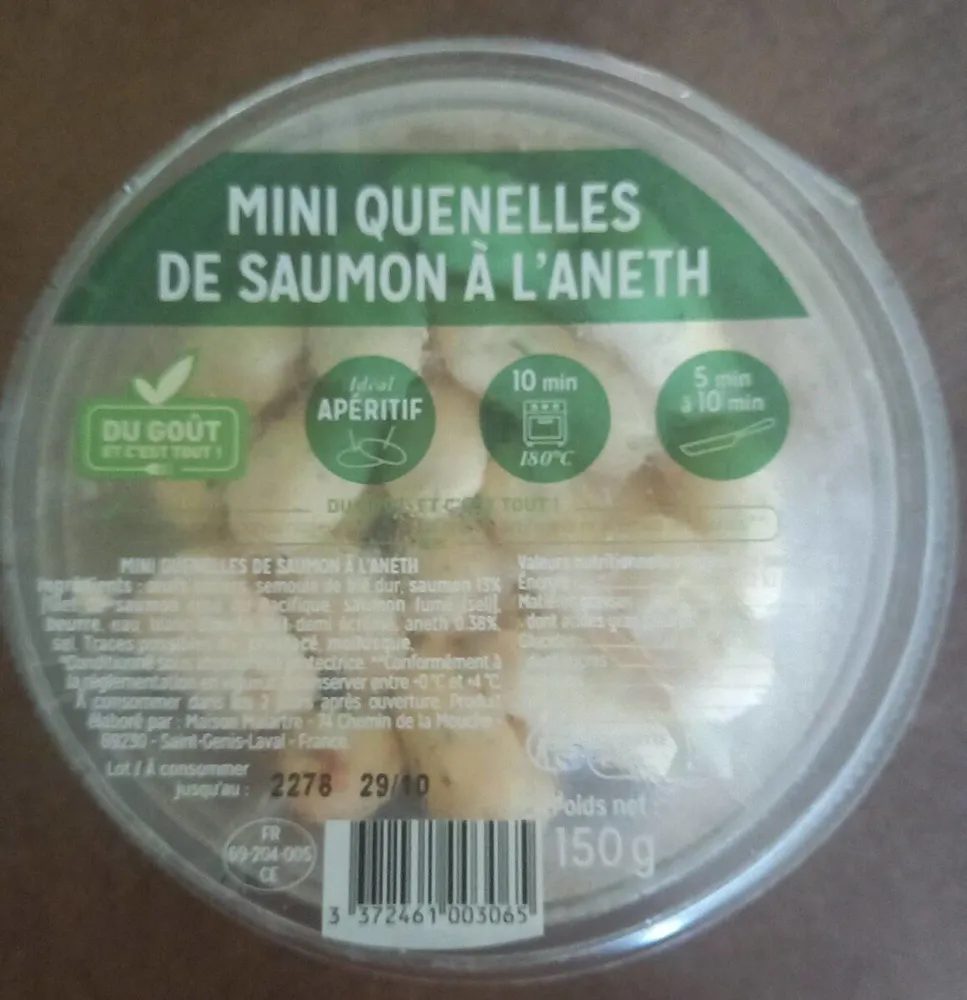 Mini quenelles de saumon à l'aneth