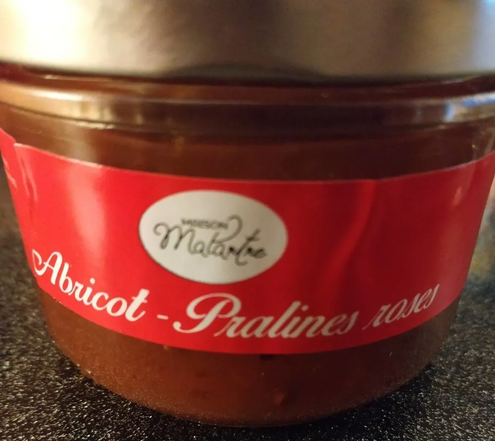 Préparation à l'abricot et aux pralines