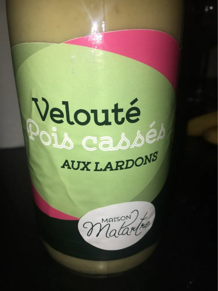 Veloute pois casses lardons