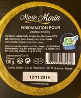Préparation pour crème brulée