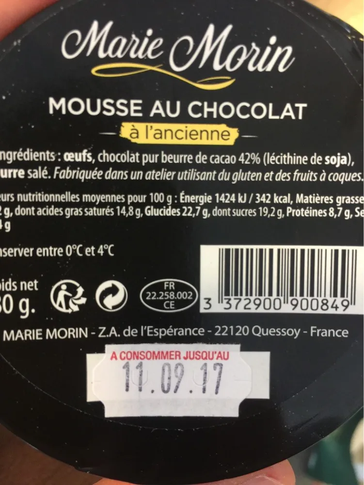 Mousse au chocolat à l'ancienne