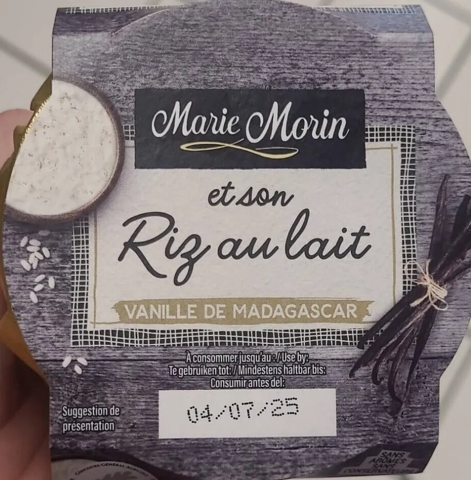 et son Riz au lait VANILLE DE MADAGASCAR