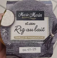 et son Riz au lait VANILLE DE MADAGASCAR