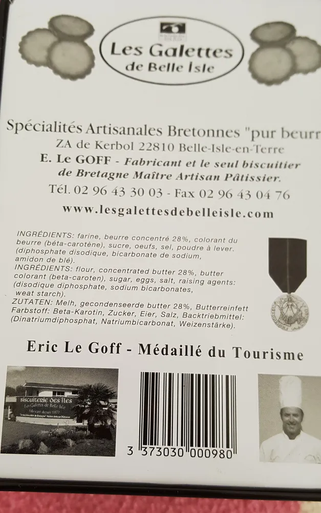 Galettes Bretonnes de Belle Ile BISCUITERIE DES ILES