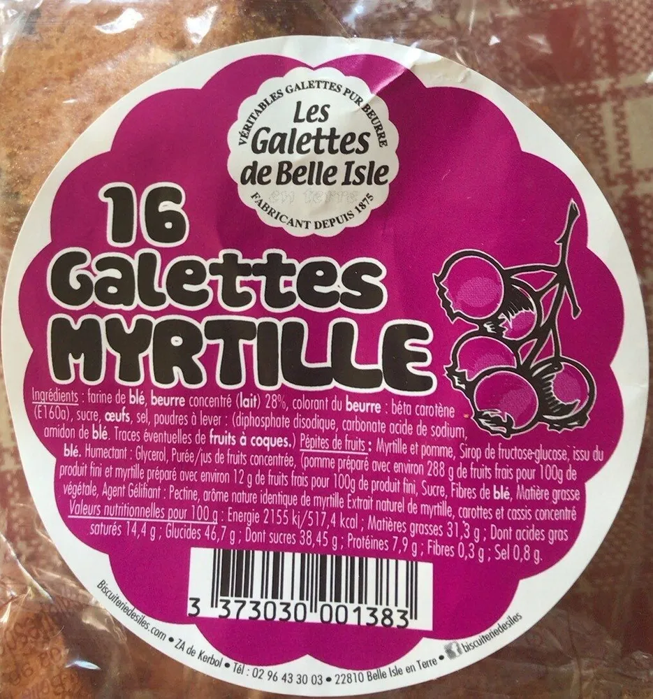 Galettes myrtile