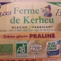 Crème glacée Bio Praliné
