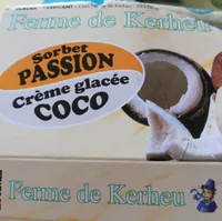 Sorbet Passion crème glacée coco
