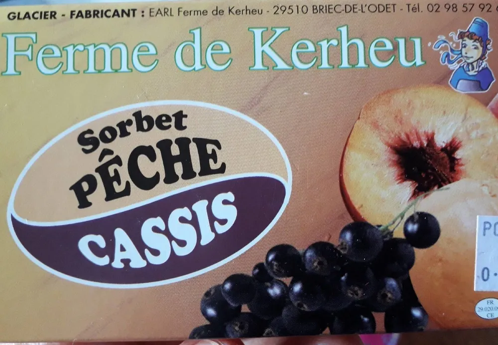 Sorbet pêche cassis