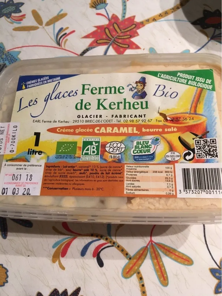 Creme glacee caramel beurre salé