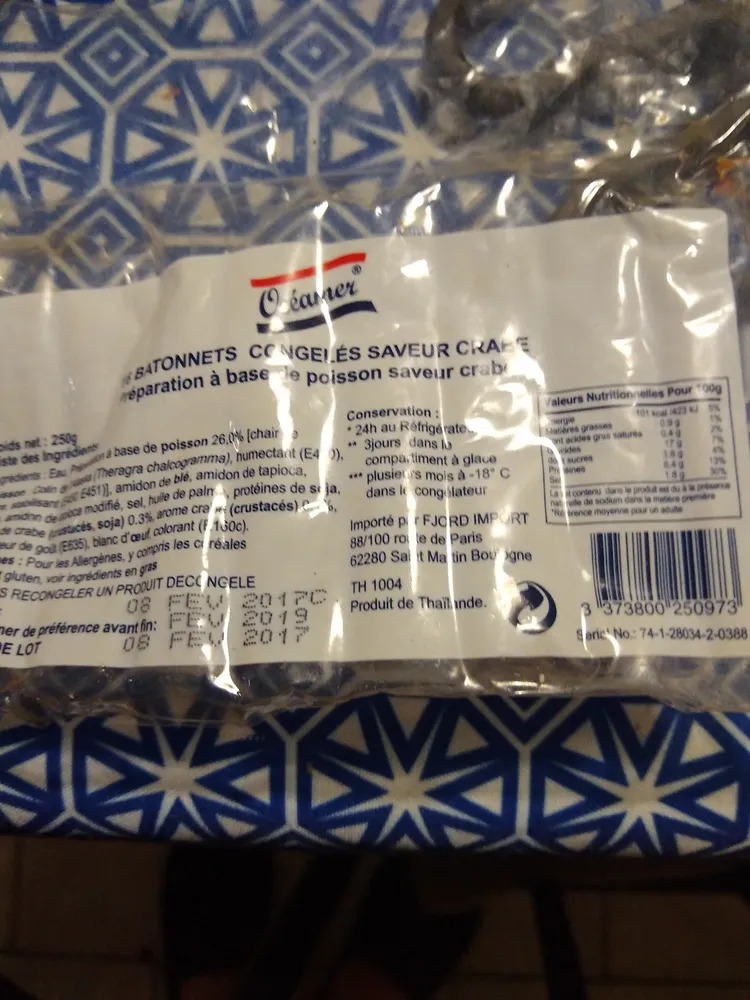 Surimi Pois / Arom.crabe 250G