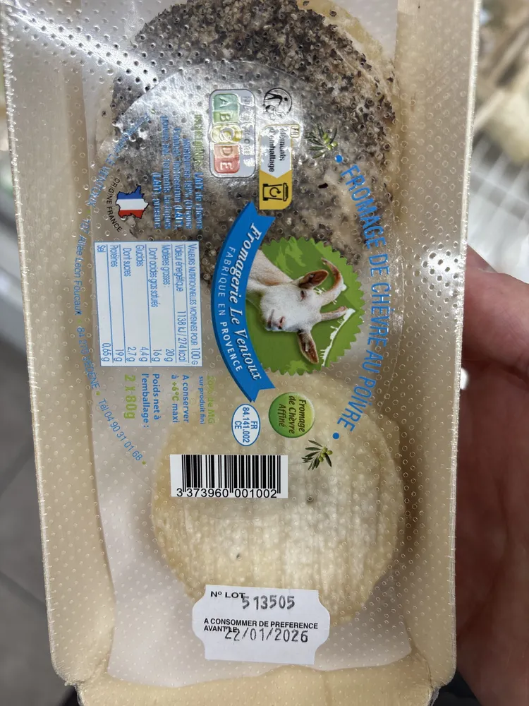 Fromage de chèvre au poivre