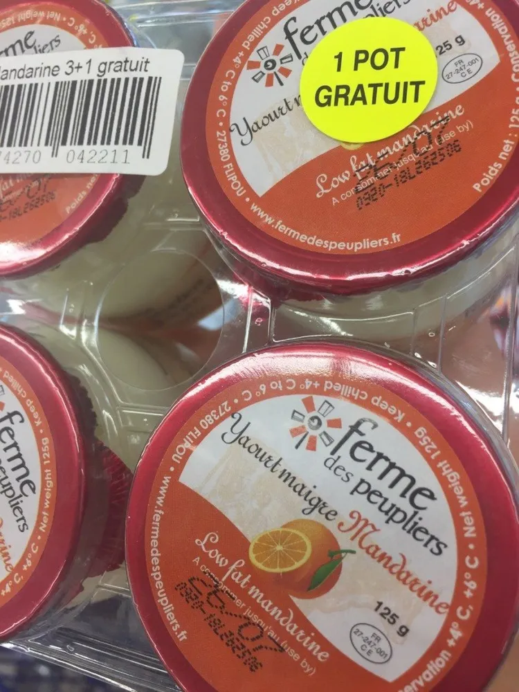 Yaourt maigre mandarine
