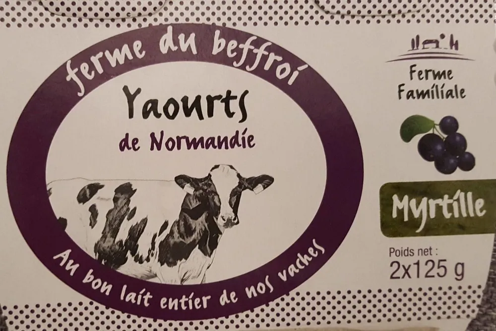 Yaourts de Normandie Myrtille