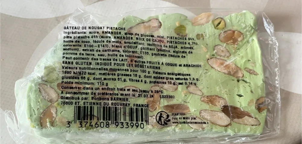 Gâteau de Nougat Pistache