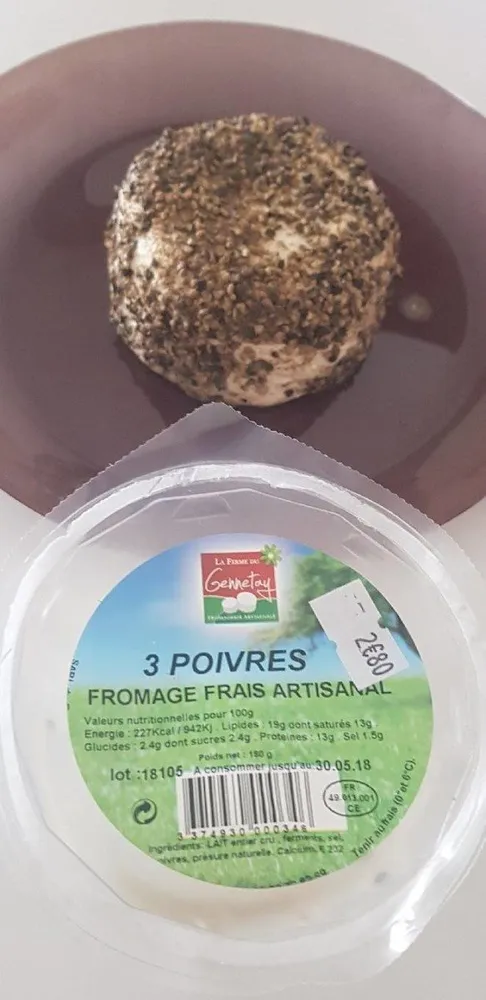 Fromage frais artisanal 3 poivres