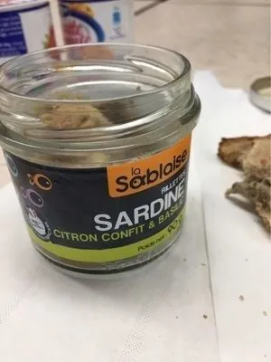 Rillettes sardine, citron confit & basilic, 90g