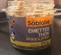 Emiettés thon basilic & citron